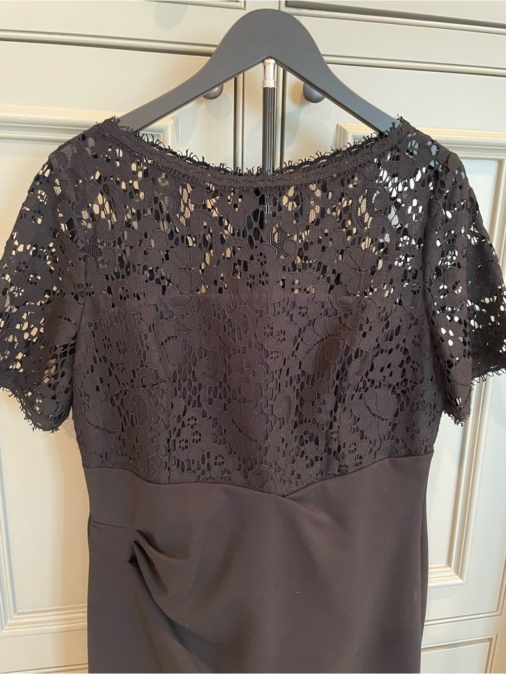 ESCADA Designer Luxury Black Lace Cocktail Dress EU 42 US 10-12 Elegant Midi - Picture 6 of 10